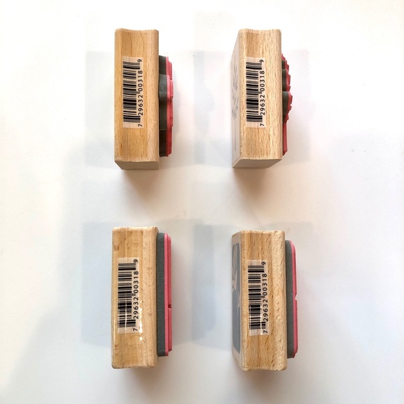 STUDIO G Set of 4 Daisy, Leaves, Trees Rubber Stamp Wood Block RARE! NEW! - Picture 4 of 4